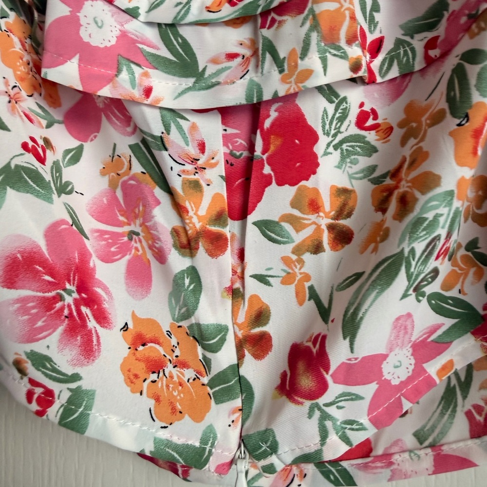 Pink Lily Floral Blouse with Ruffle Sleeves - Picture 5 of 5